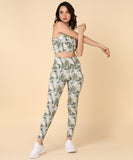 Green Leaf Printed Leggings