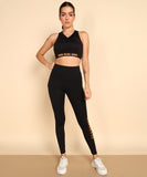 Fearless Leggings - Black and Orange