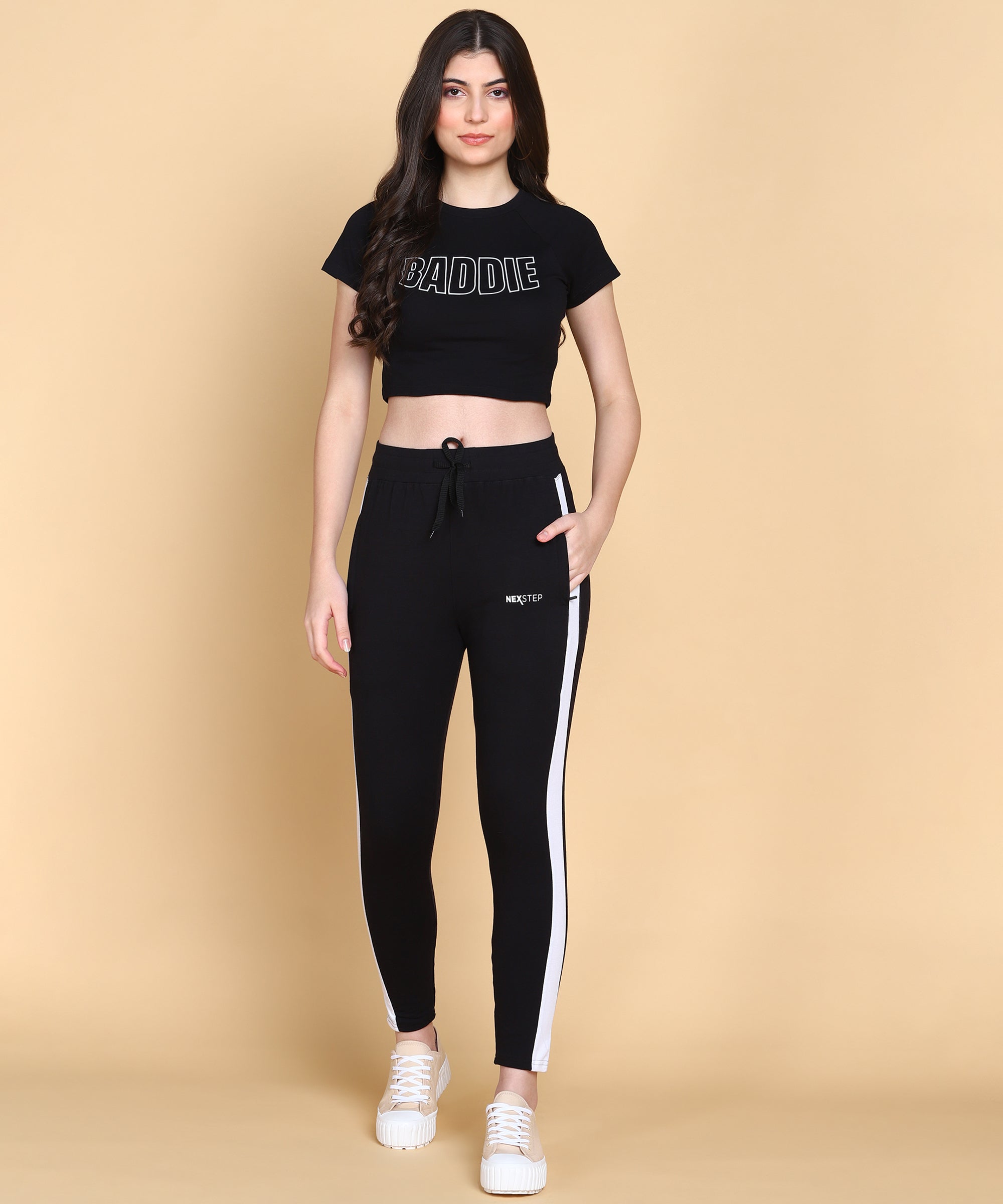 Baddie Crop Top - Black and White