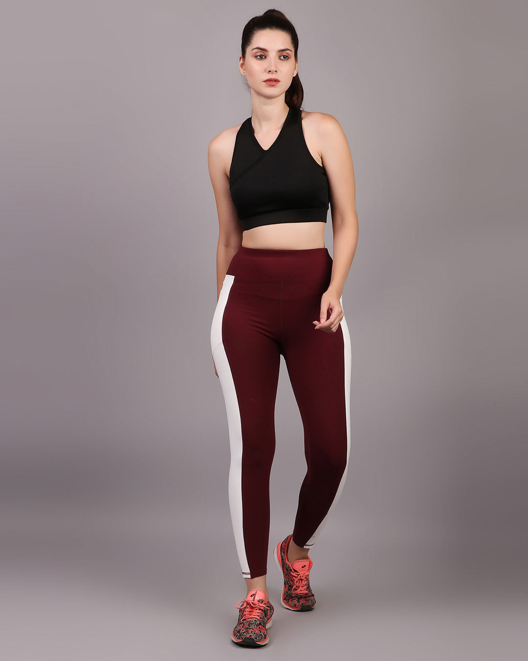 Gym Leggings - Maroon
