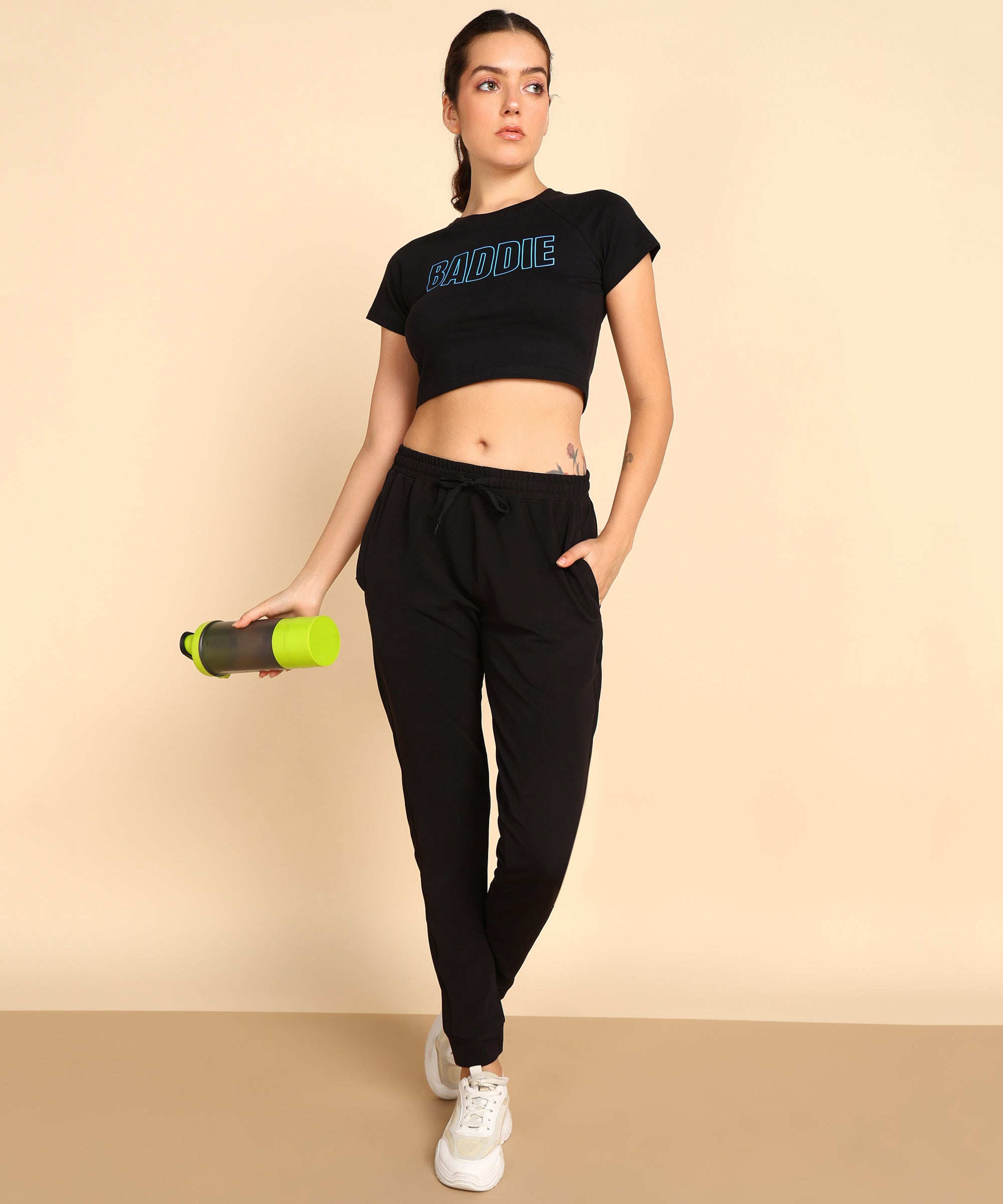 Baddie Crop Top - Black and Blue