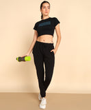 Baddie Crop Top - Black and Blue