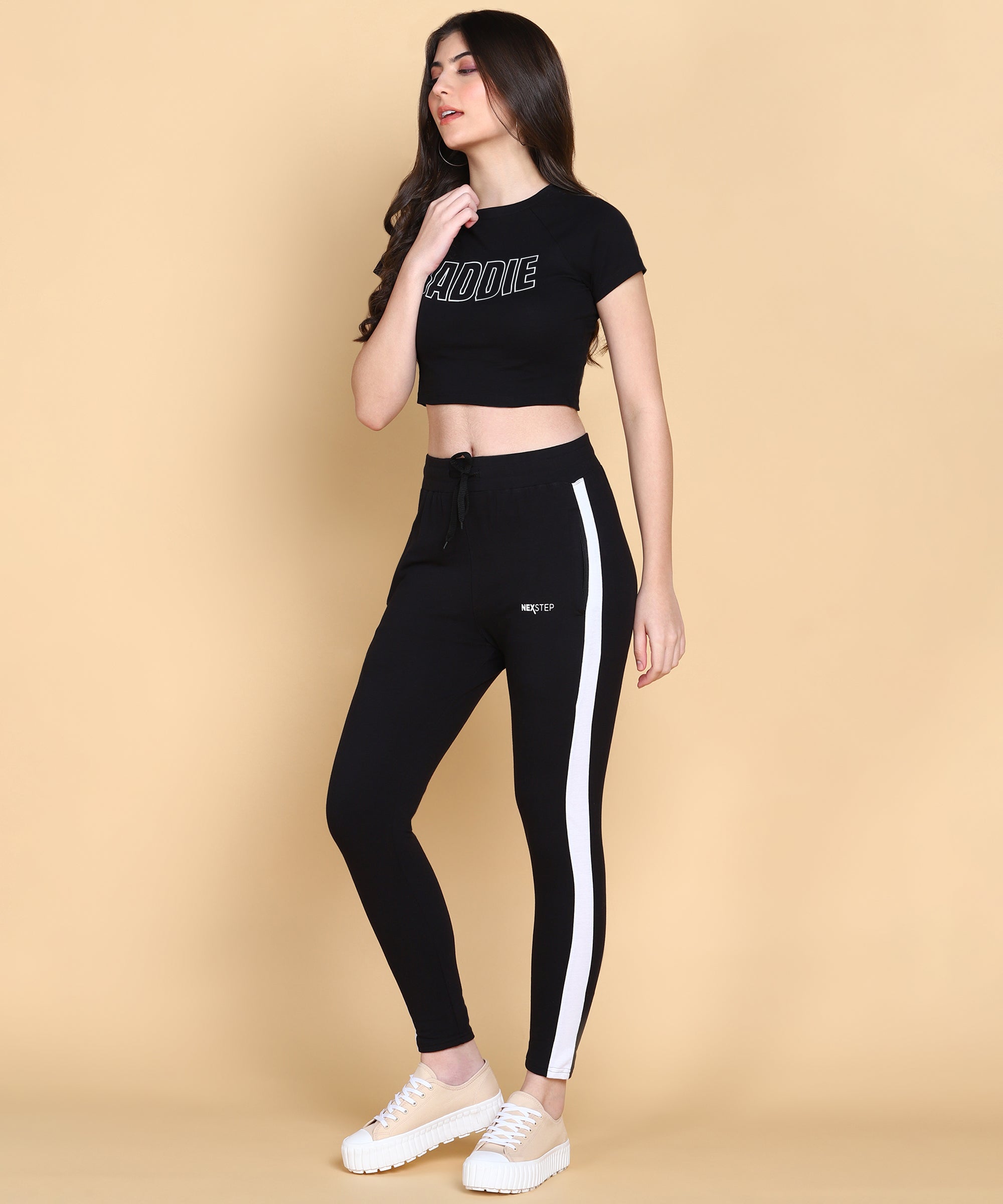 Baddie Crop Top - Black and White