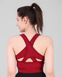 Cross Back Sports Bra – Maroon