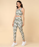 Green Leaf Printed Leggings