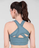 Cross Back Sports Bra – Ice Blue