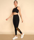 Fearless Leggings - Black and Orange