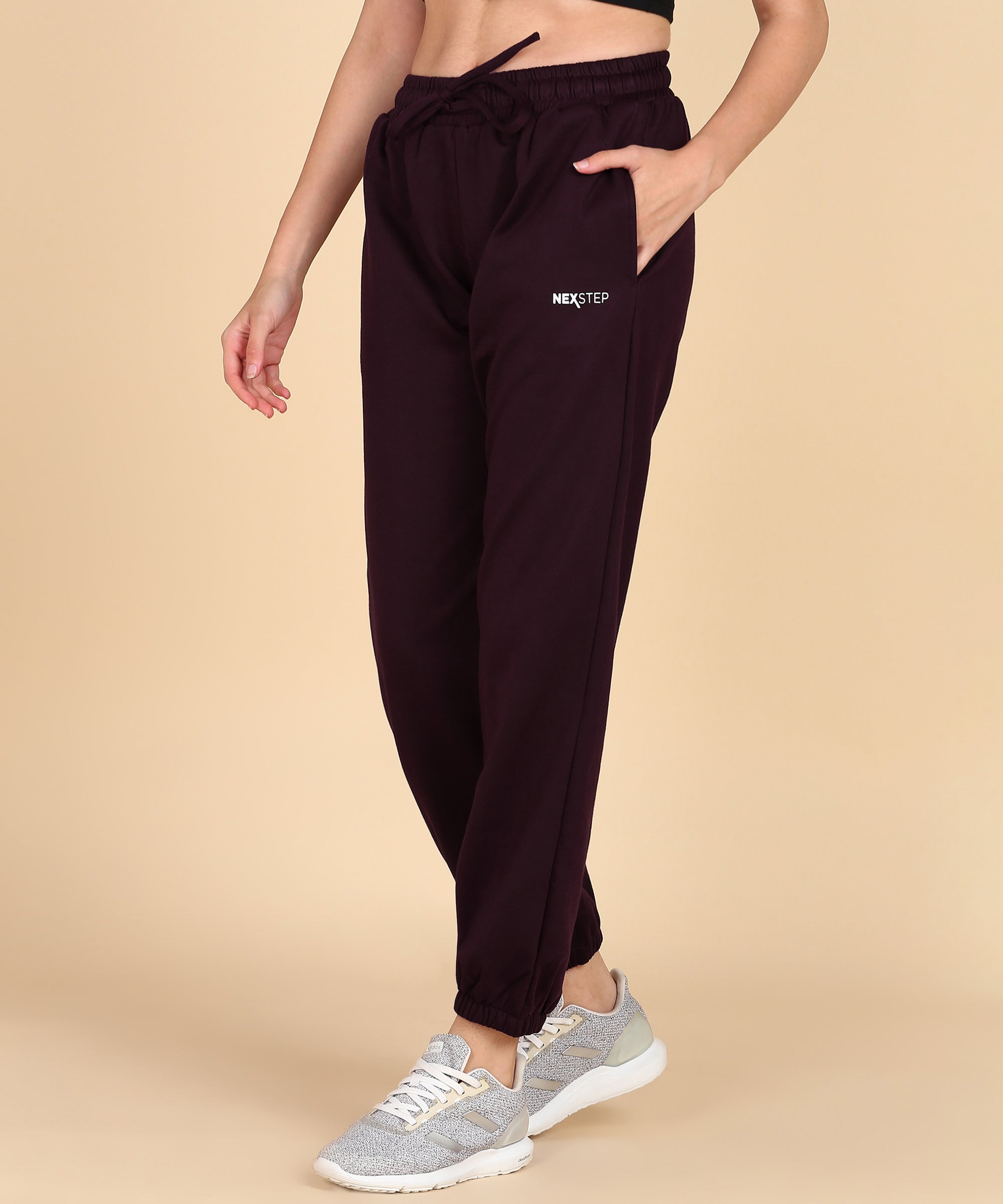 Oversized Track Pants - Wine
