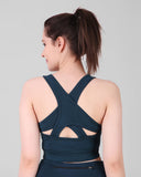 Cross Back Sports Bra - Blue