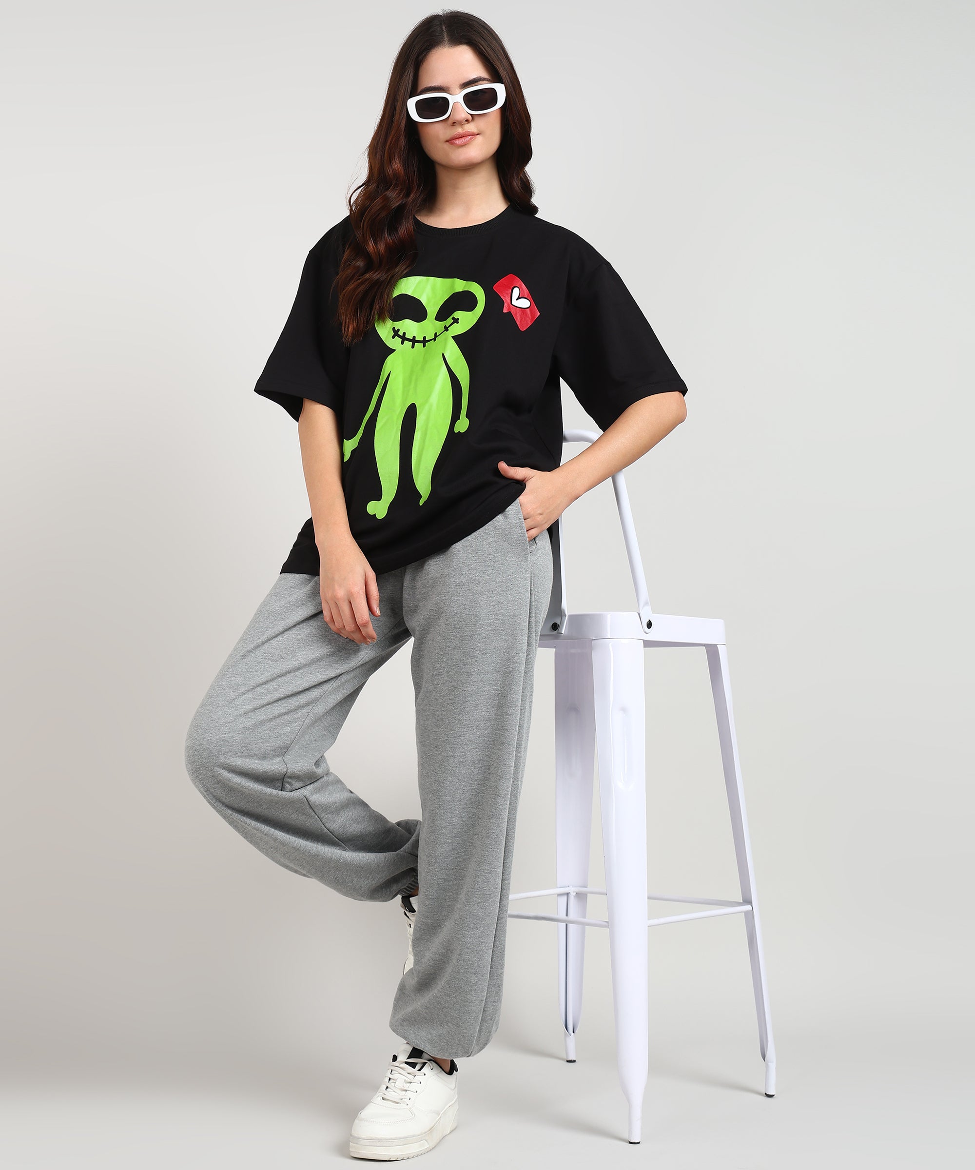 Green Alien Oversized T-shirt