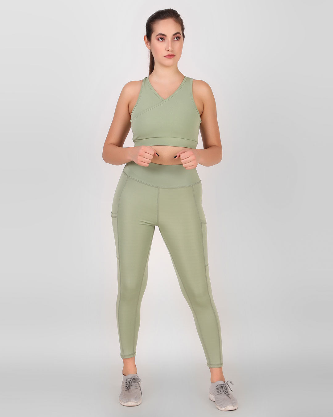 Cross Back Sports Bra - Pista