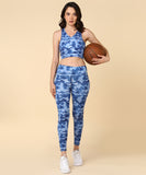Ocean Blue Printed Leggings