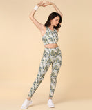 Green Leaf Printed Leggings