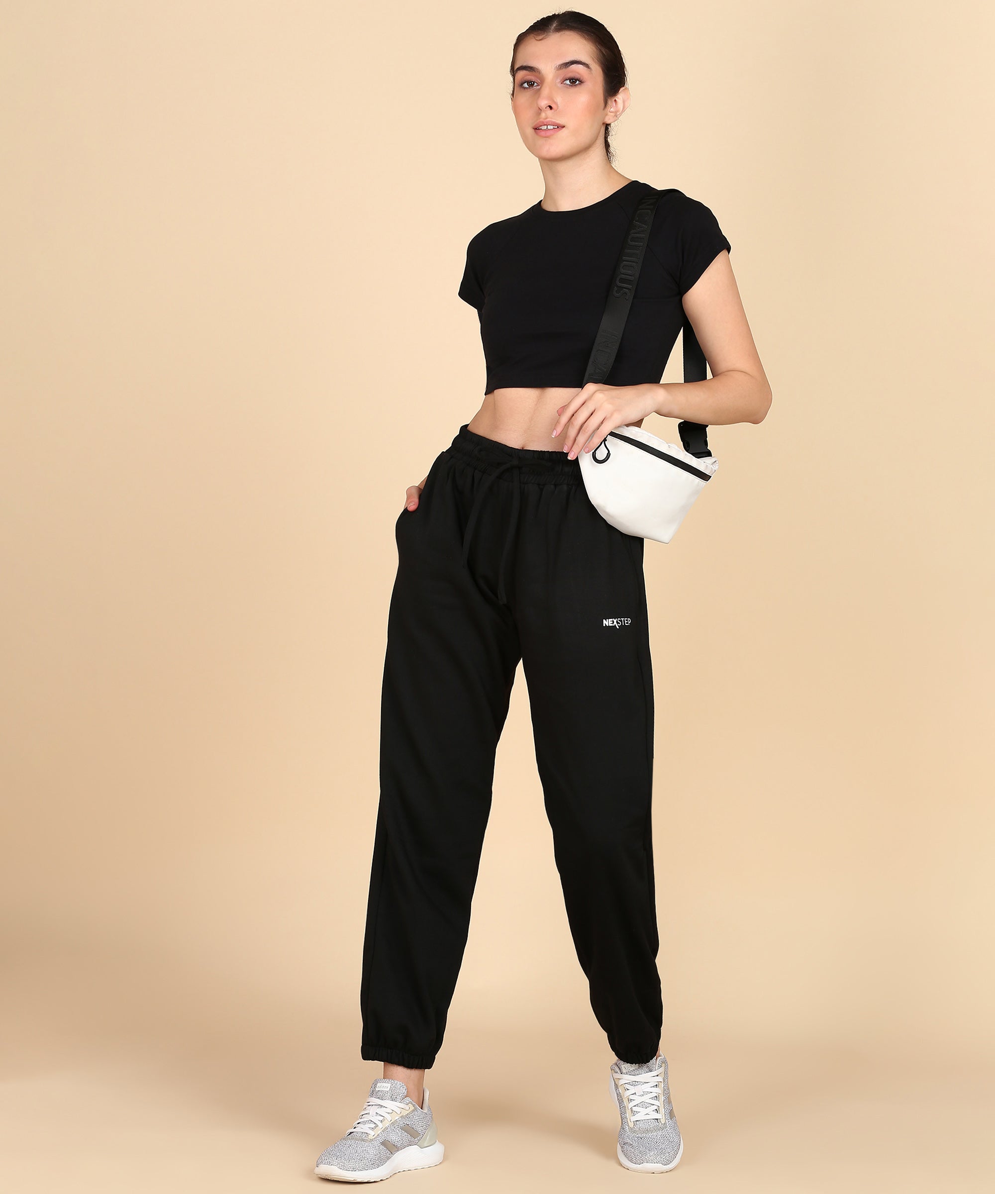 Oversized Track Pants - Black