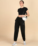 Oversized Track Pants - Black