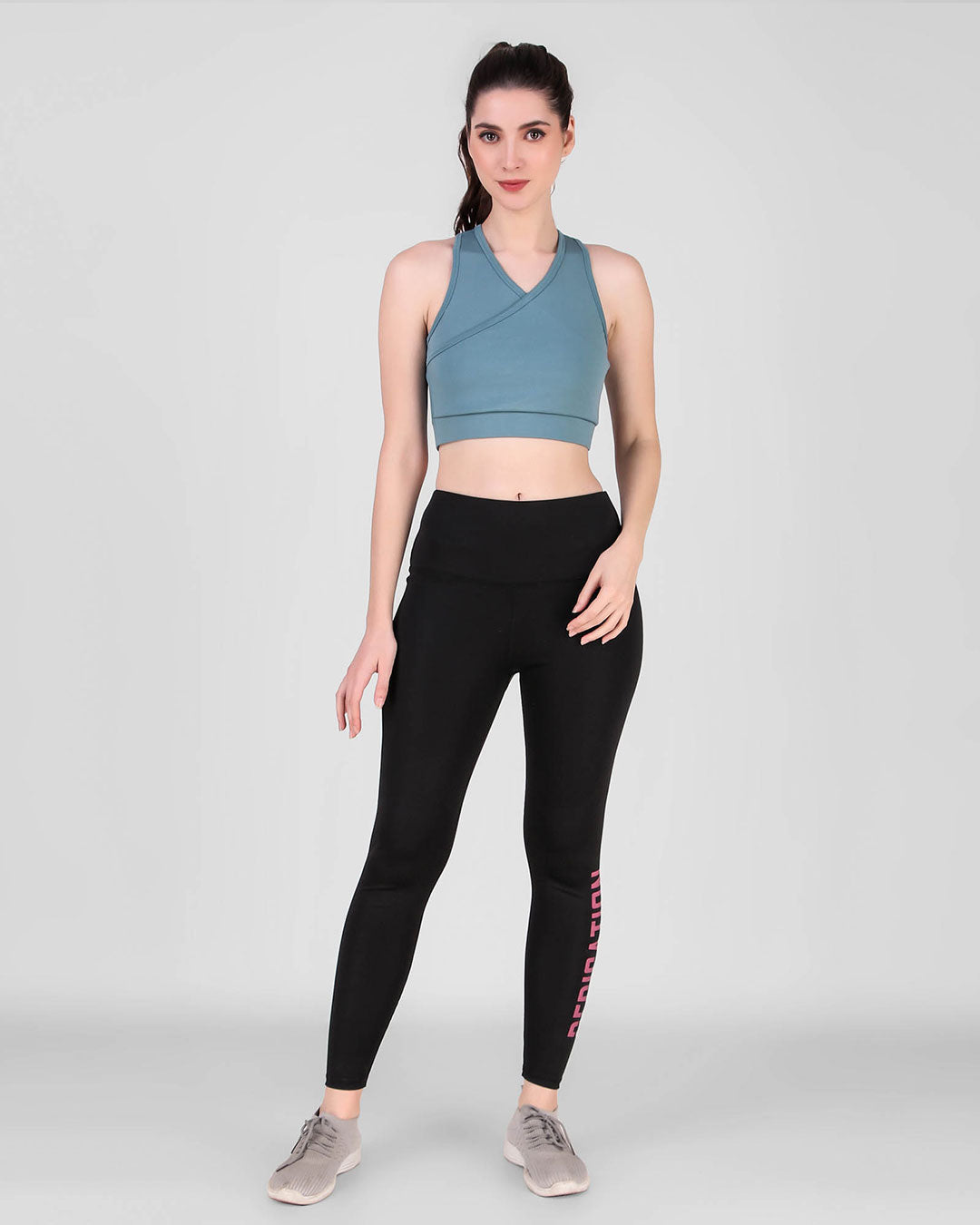 Cross Back Sports Bra – Ice Blue