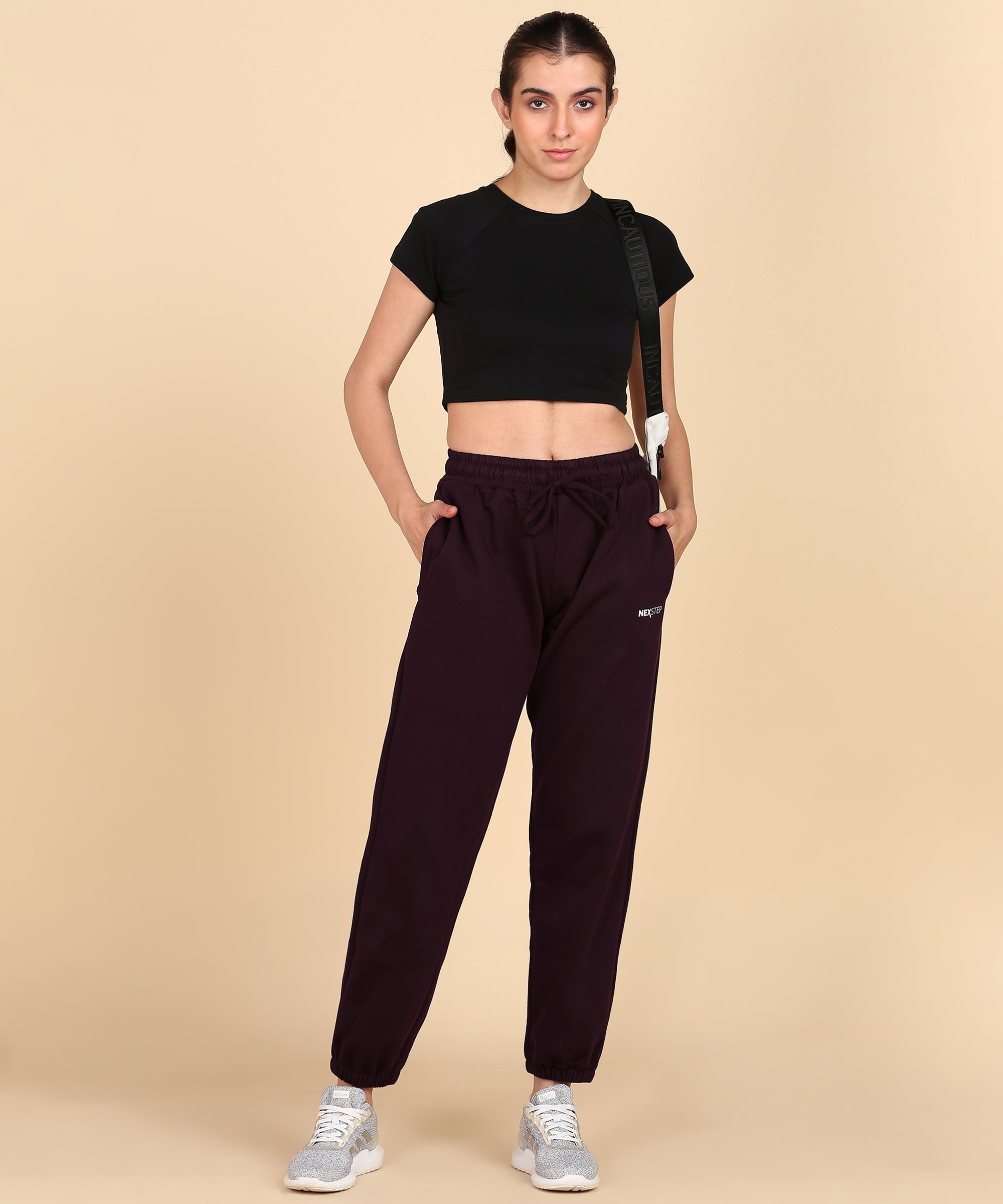 Oversized Track Pants - Wine