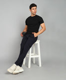 Men's Casual Joggers - Navy Blue