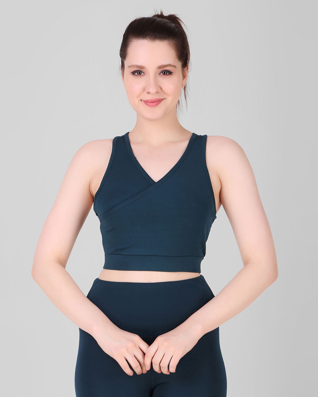 Cross Back Sports Bra - Blue