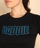 Baddie Crop Top - Black and Blue