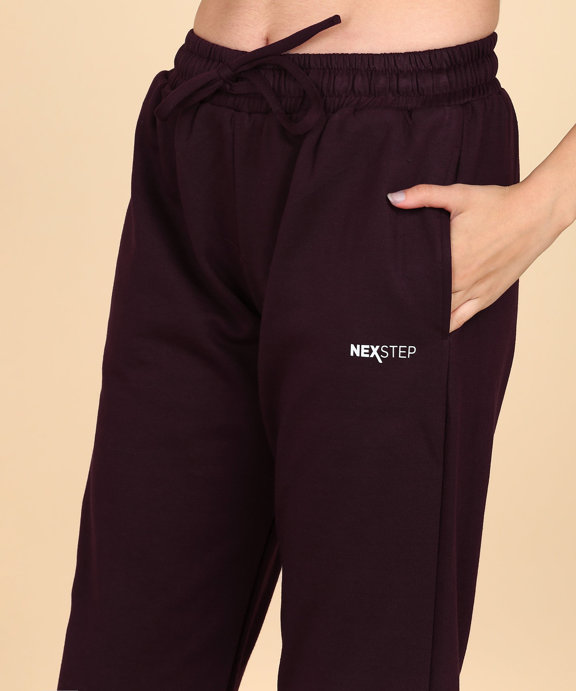 Oversized Track Pants - Wine