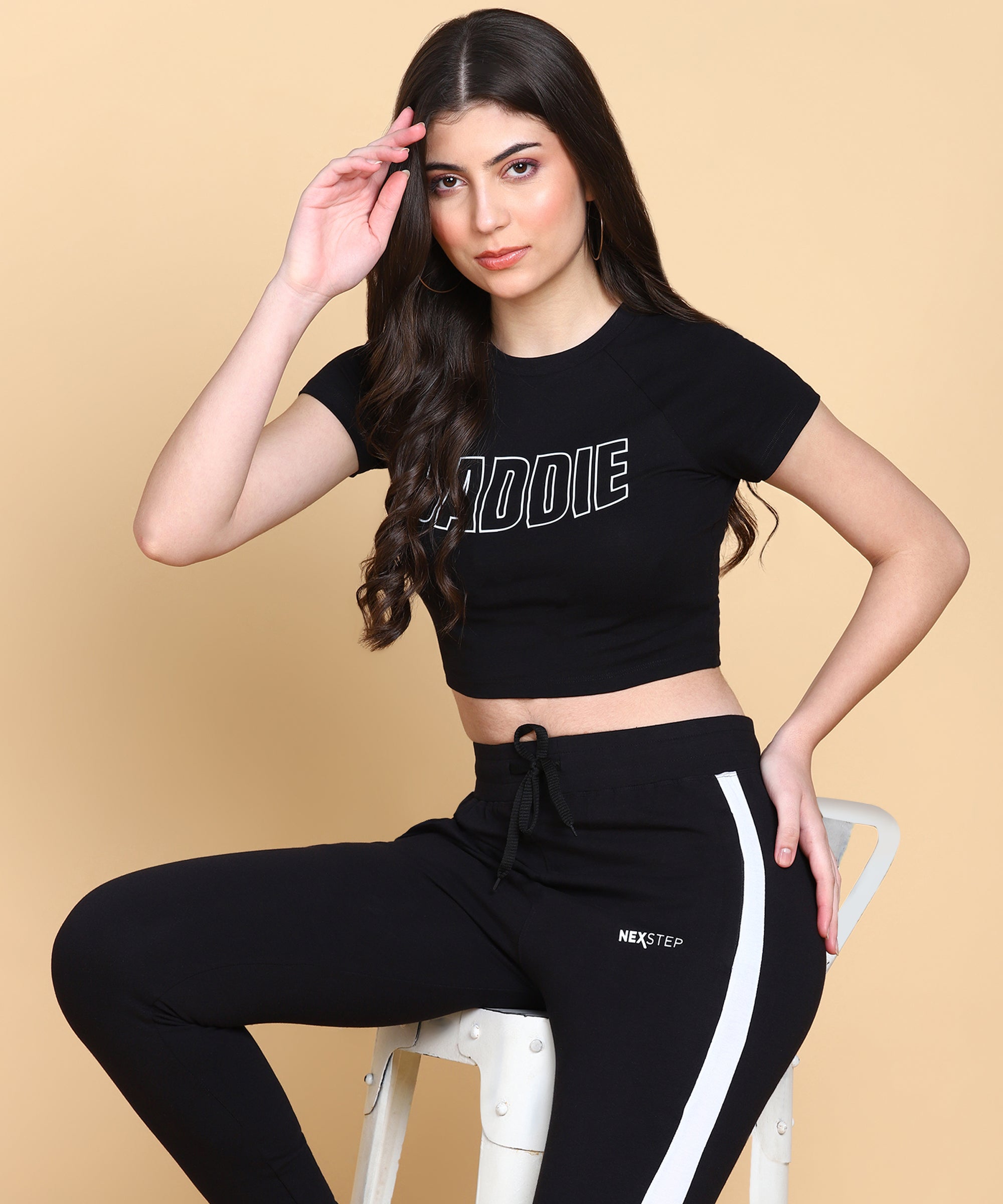 Baddie Crop Top - Black and White