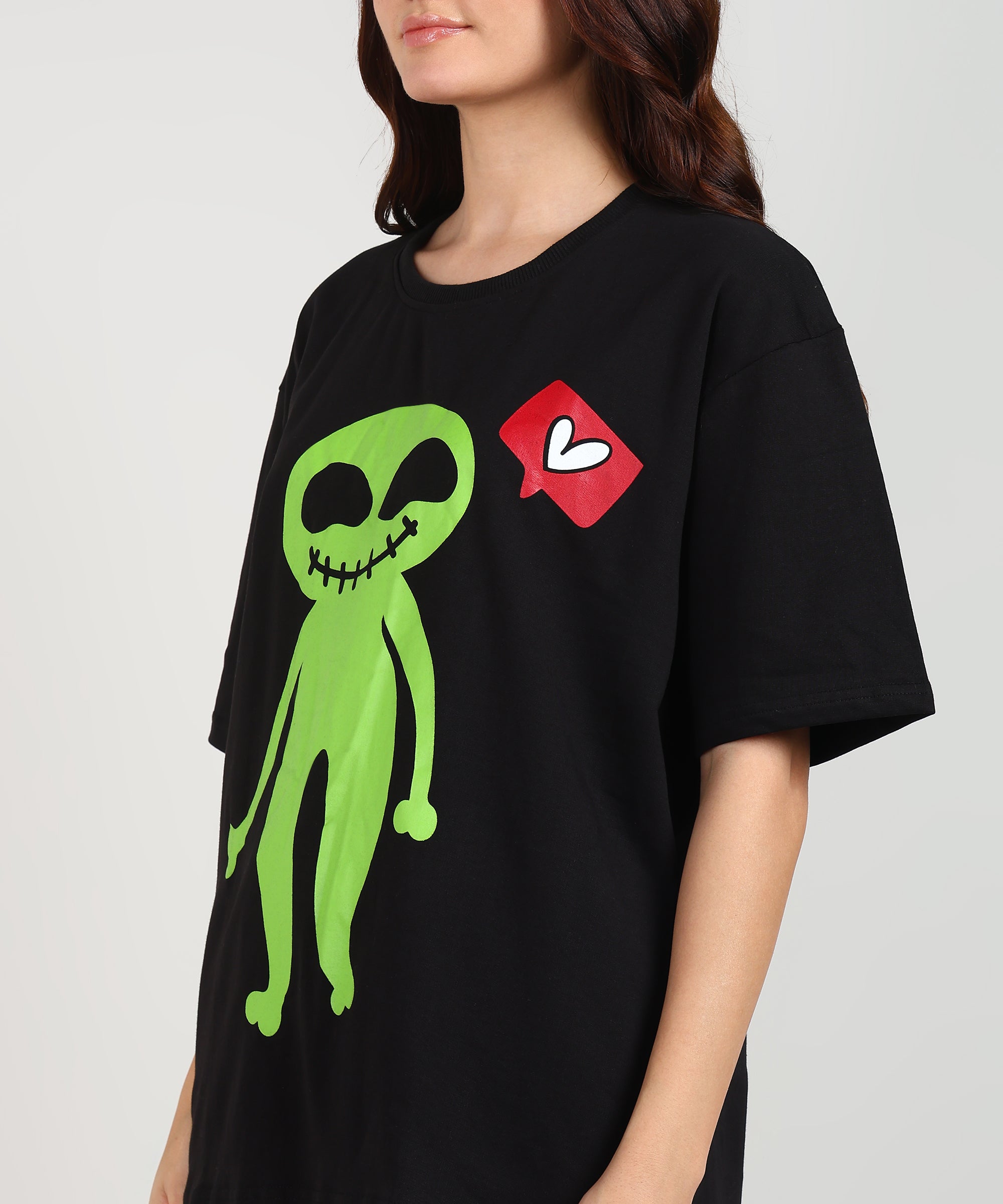 Green Alien Oversized T-shirt