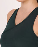 Cross Back Sports Bra - Bottle Green