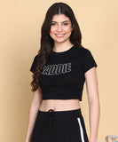 Baddie Crop Top - Black and White