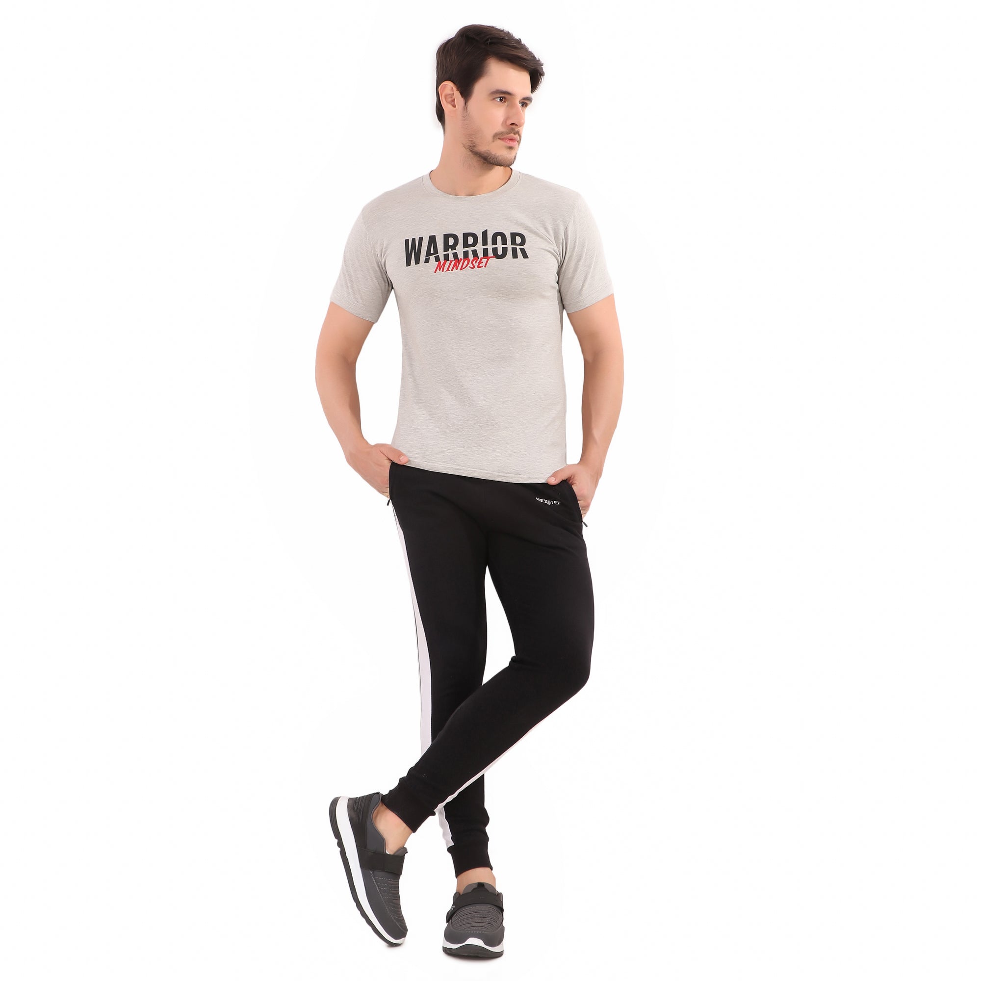Warrior Mindset Tee - Grey Melange