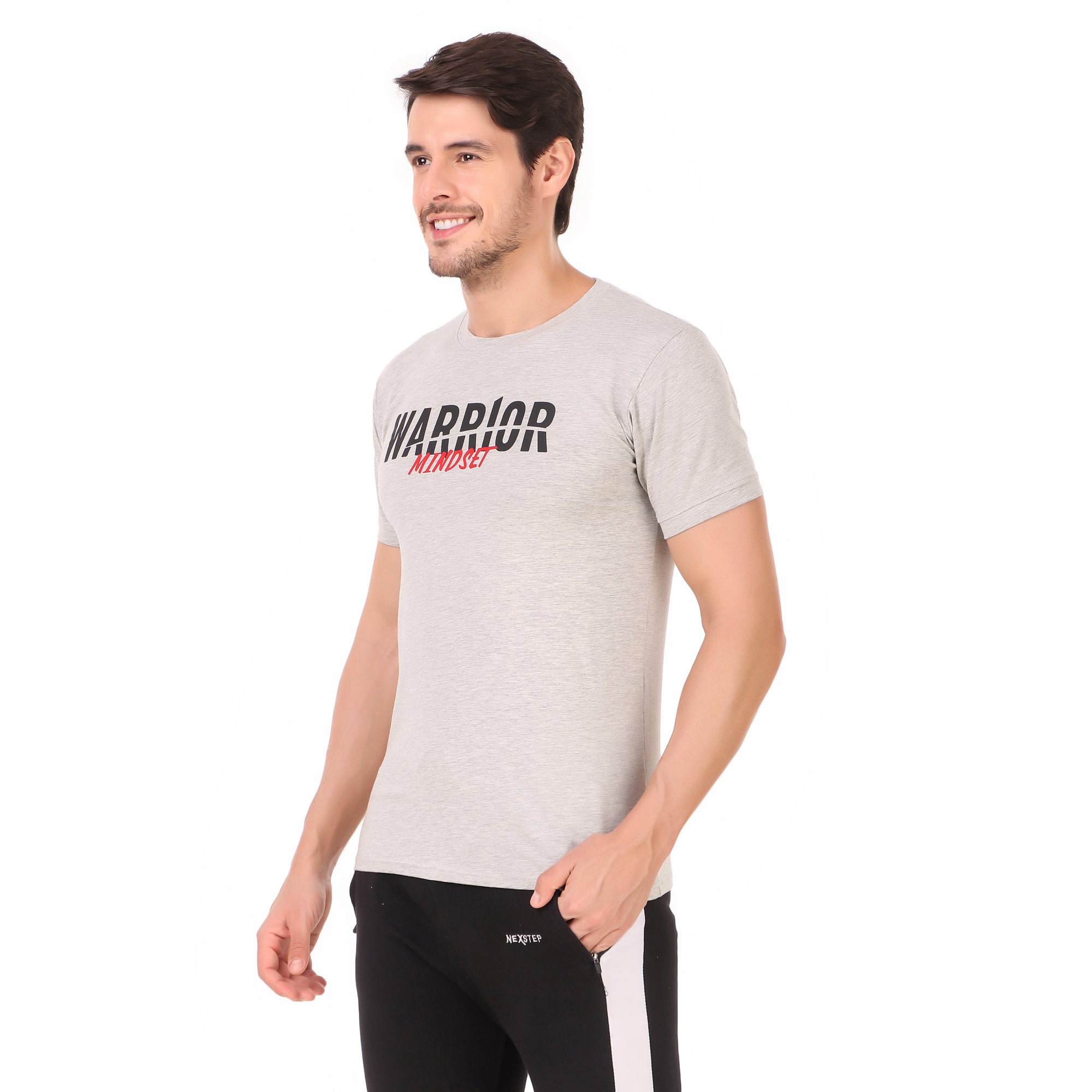 Warrior Mindset Tee - Grey Melange