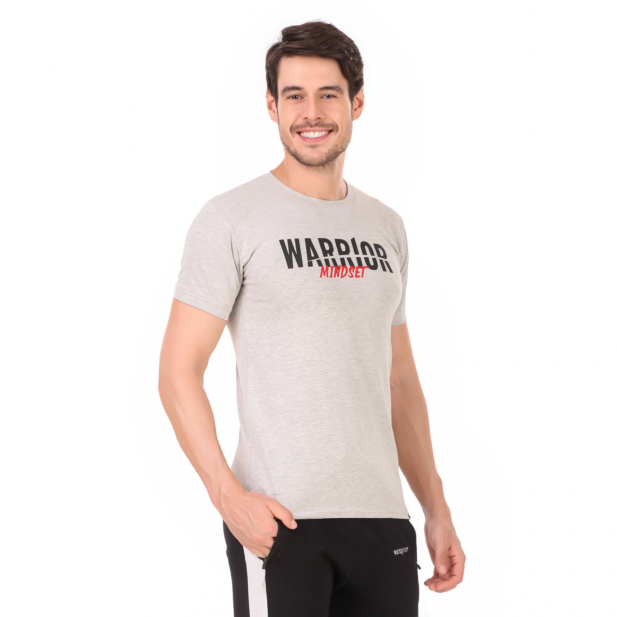 Warrior Mindset Tee - Grey Melange