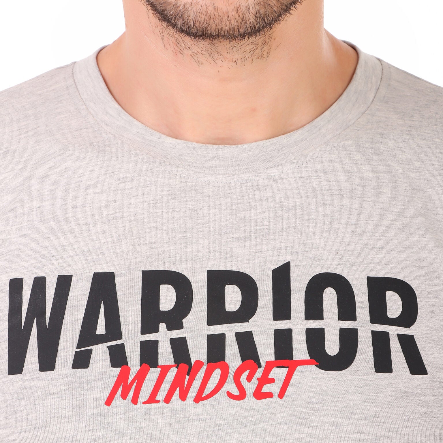 Warrior Mindset Tee - Grey Melange