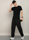 Men's Loose-Fit Track Pants - Black