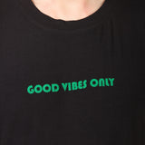 Good Vibes Only Oversized Tee - Black